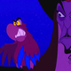 The animated Iago and Jafar having a moment.